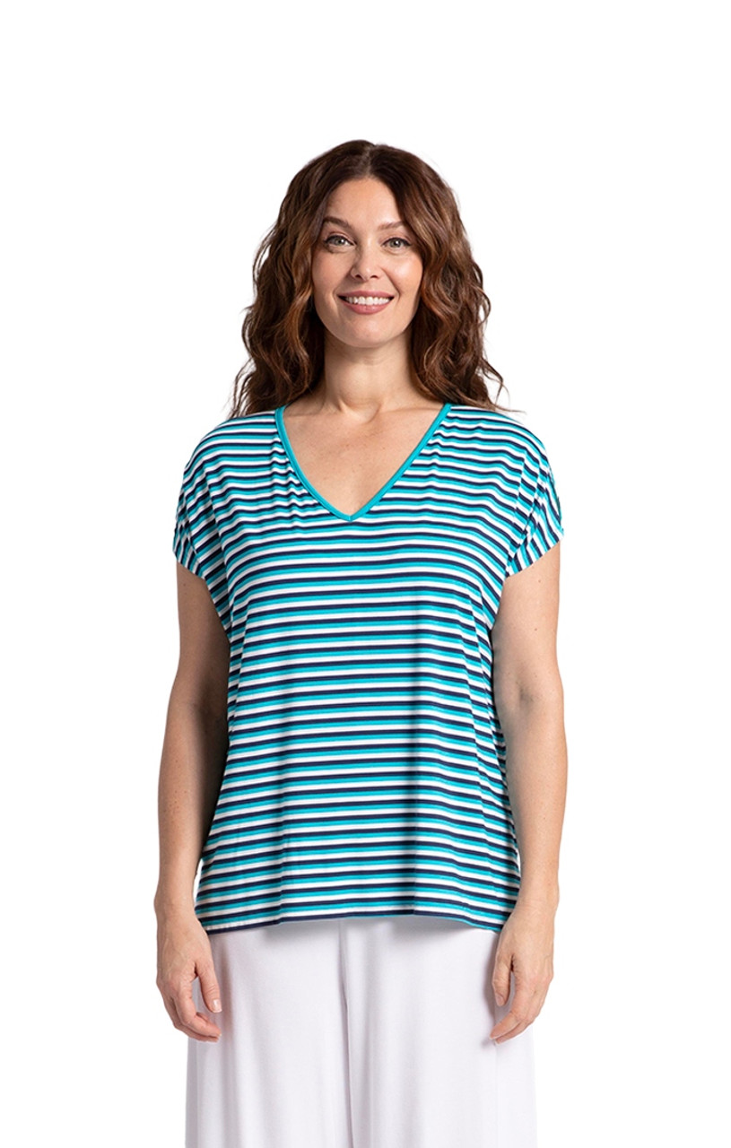 Bamboo V-Neck Dolman Top | Mulberry