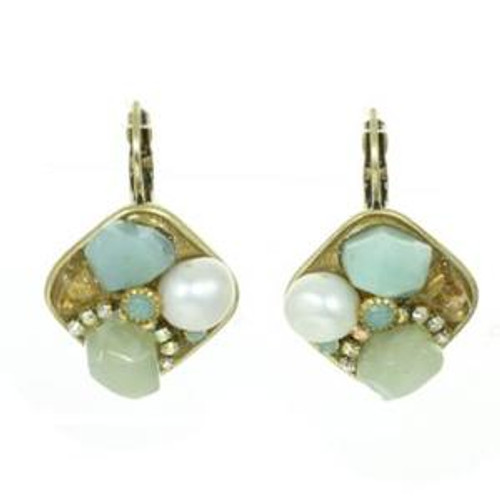 MICHAL GOLAN BLUE LAGOON CRYSTAL EARRINGS S7176 | Adares Boutique