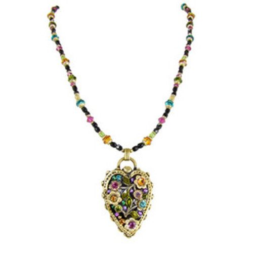 Michal Golan MIDNIGHT GARDEN - Heart Pendant- N887 |Adare's Boutique