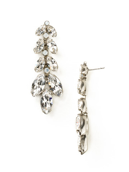 Sorrelli WHITE BRIDAL- Repeating Navette Crystal Dangle Earrings~ ECZ2ASWBR
