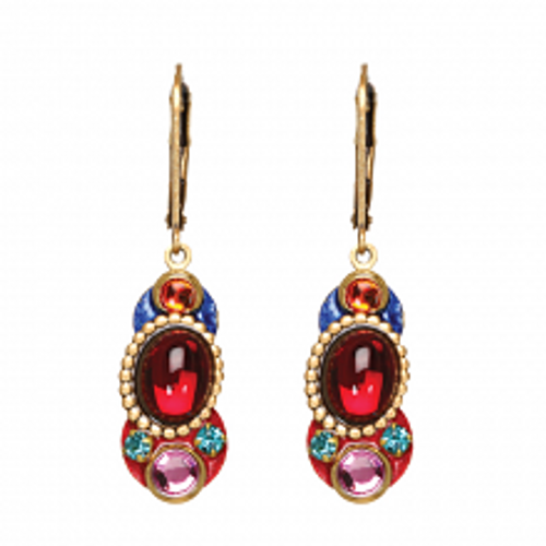 Michal Golan Confetti Collection Pear Lever Back Earrings S7667