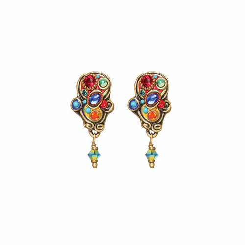Michal Golan Confetti Collection - Abstract Post w/ Dangle Earrings S7662 | Adare's Boutique