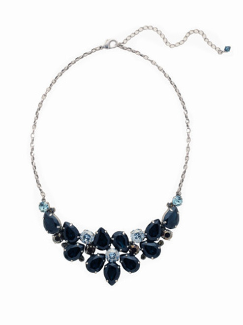 Sorrelli BLUE BROCADE- Dare To Pear Crystal Statement Necklace ~ NCP3ASBBR