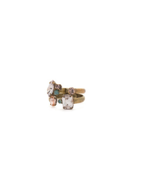 Sorrelli APRICOT AGATE - Double Up Stackable Ring Set~ RDK50AGAP | Adares Boutique