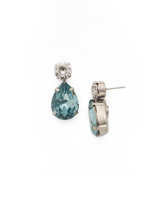 Sorrelli PEBBLE BLUE Crystal Earrings ecm9aspeb