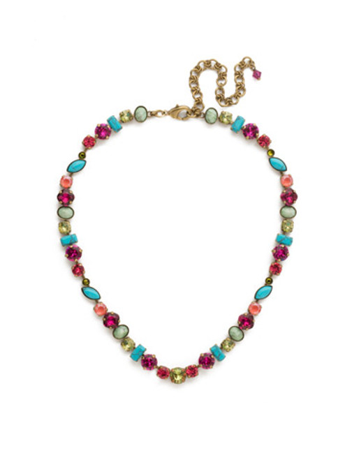 Sorrelli Botanical Brights Crystal Necklace~ NDR16AGBOT | Adares Boutique