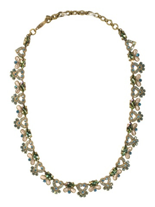 Sorrelli AQUA BUBBLES- Crystal Vintage Style Classic Necklace~ NBU27AGAQB | Adares Boutique