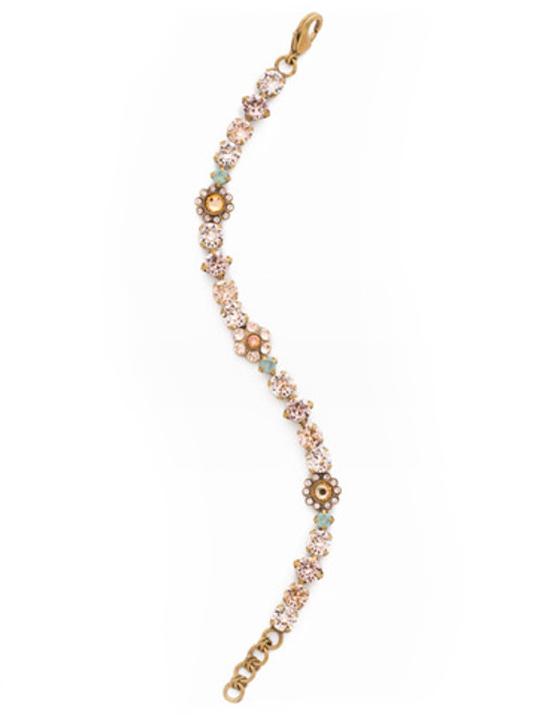 SORRELLI APRICOT AGATE-Classic Floral Tennis Bracelet~ BBE2AGAP | Adares Boutique