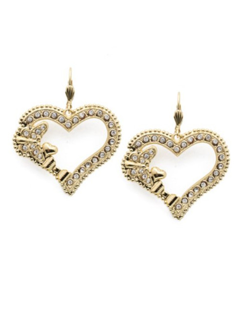 Sorrelli POLISHED PEARL - Suzette Heart Earrings~ EEC25BGPLP | Adare's Boutique