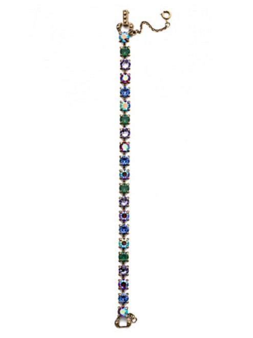 Sorrelli GAME OF JEWEL TONES- Repeating Rounds Crystal Line Bracelet~ BCZ36AGGOT | Adare's Boutique
