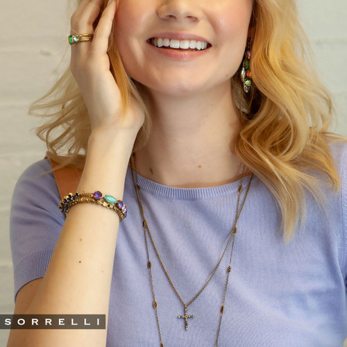 Sorrelli IRIS BLOOM- Annabelle Layered Bracelet~ BEN9AGIRB | Adare's Boutique