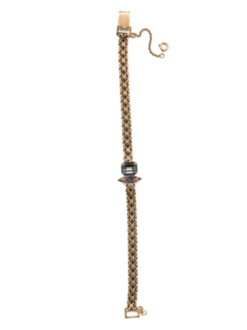 Sorrelli Selvedge Denim  Giselle Tennis Crystal Bracelet~ BEP15AGSDE | Adares Boutique