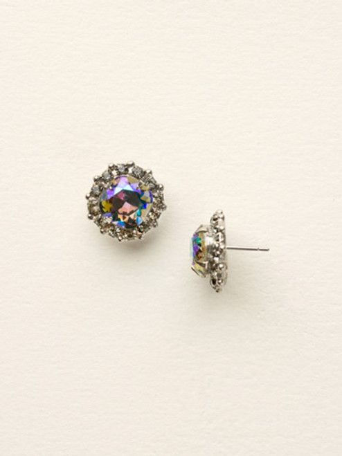 Sorrelli- Viridescence Crystal Border Stud Earrings- ECG35ASVR | Adares Boutique