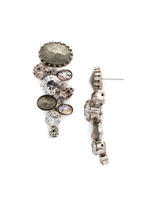 Sorrelli Gold Vermeil Semi-Precious and Round Crystal Drop Earrings- EDE42ASGV | Adares Boutique