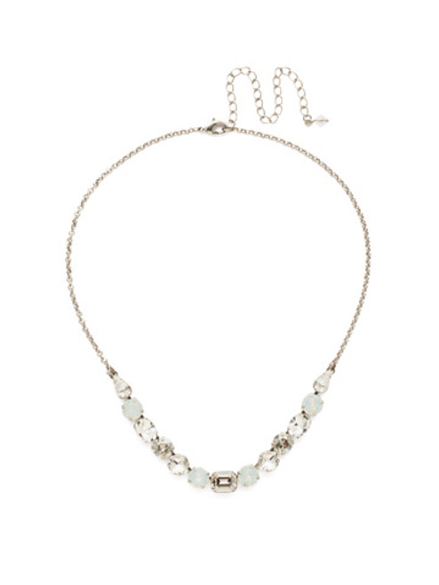 CRYSTAL LACE  TANSY HALF LINE CRYSTAL TENNIS NECKLACE  BY SORRELLI~NDQ14ASCLA | Adares Boutique