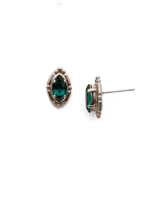 Sorrelli SNOWY MOSS - Yara Petite Crystal Post Earrings~ EEF89ASSNM
