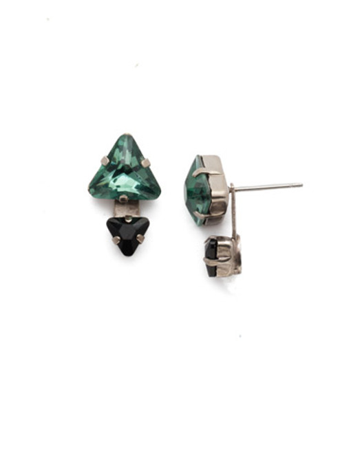 SORRELLI GAME DAY GREEN  EMMA STUD CRYSTAL EARRINGS- EEN12ASGDG | Adares Boutique
