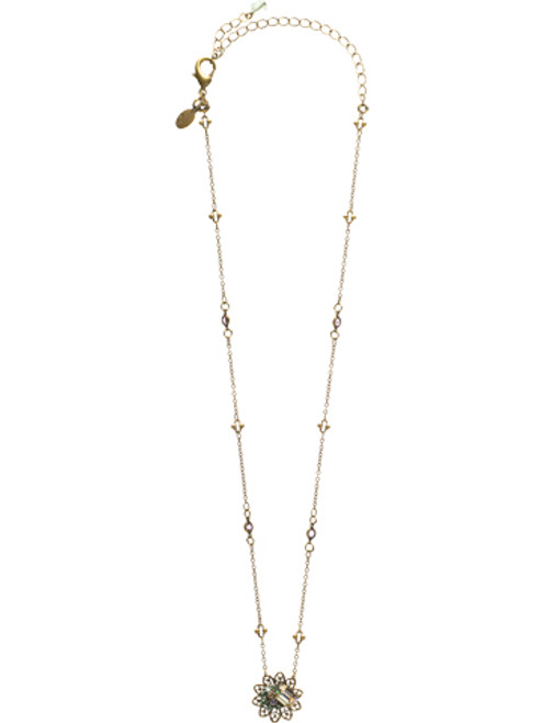 Sorrelli Sweet Dreams- Lace Filigree Petal Pendant Necklace~ NCD16AGSWD | Adares Boutique