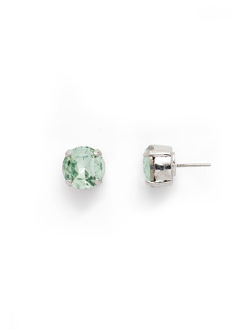 Sorrelli Essentials MINT- Round Crystal Stud Earrings~  ECM14RHMIN | Adares Boutique