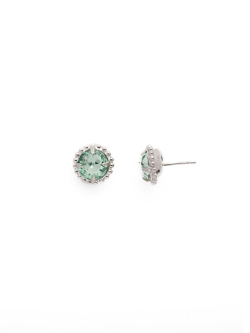 Sorrelli Essentials MINT- Simplicity Crystal Stud Earrings~ EBY38RHMIN | Adares Boutique