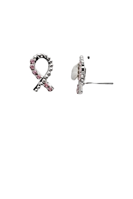 Sorrelli Crystal Ribbon Stud Earrings-EEV201RHPNK | Adares Boutique