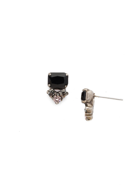 Sorrelli CRYSTAL NOIR -Truncated Cluster Post Earrings~ EDH14ASCNO | Adares Boutique