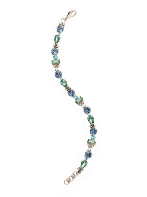  Sorrelli BLUE SUEDE- Crystal Tennis Bracelet~ BDX11ASBSD