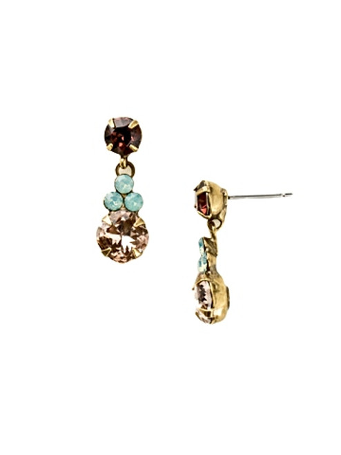 Sorrelli SANGRIA Classic Clover Earrings~ ECD3AGSAN