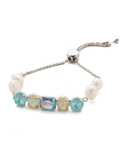 Sorrelli TAHITIAN TREAT- Crystal and Pearl Slider Bracelet ~ BEH29RHTHT 