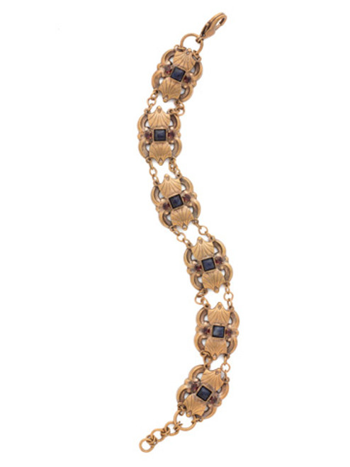 Sorrelli BLUE BROCADE- Antique Scalloped Line Bracelet ~ BDK34AGBBR
