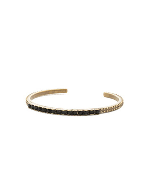Sorrelli BLACK FRINGE- One Of A Kind Crystal Cuff Bracelet ~ 6BB12AGBF