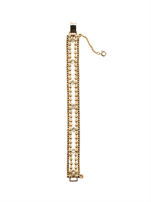 Sorrelli CRYSTAL- Cleo Bead Chain Tennis Bracelet ~ 4BEZ3BGCRY