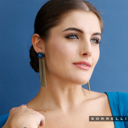 Sorrelli VENICE BLUE- Brynn Statement Earrings~ EFC2AGVBN