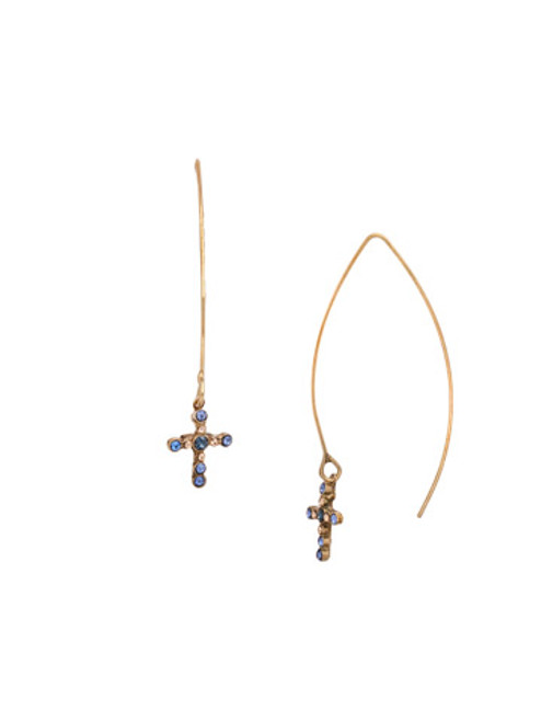 Sorrelli VENICE BLUE- Jodie Cross Dangle Earrings ~ EEX8AGVBN