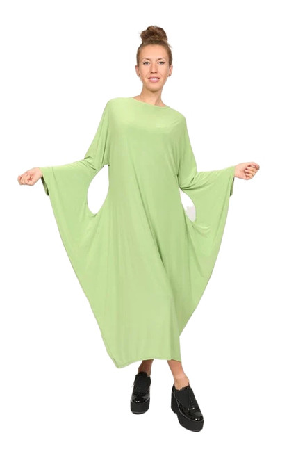 Papillon Magnifique Jersey Dress By Heydari Fashion- T1D7006-Electric Green-Front View|Adare's Boutique