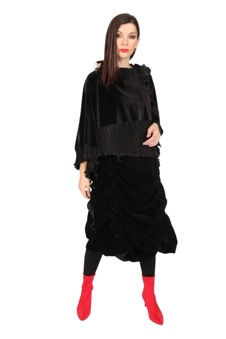 Velvet Short Layer Top By Heydari Fashion-VET-Front View|Adare's Boutique