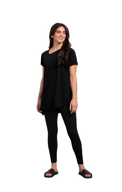 Dolman Angle Tunic by Sympli- 23196-Black-Full Front View|Adare's Boutique