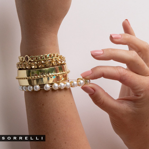  Sorrelli MODERN PEARL -Sienna Stretch Bracelet ~ BFD50BGMDP | Adare's Boutique