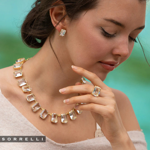 Sorrelli Crystal - Julianna Emerald Statement Necklace ~ NFD77BGCRY|Adare's Boutique