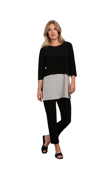 Go To Cropped T by Sympli- 22265-2-Black-Full Front View|Adare's Boutique