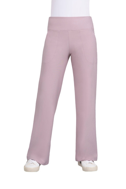 Bamboo Fleece Straight Hem Pants by Sympli- BF4703-Lilac-Front View|Adare's Boutique