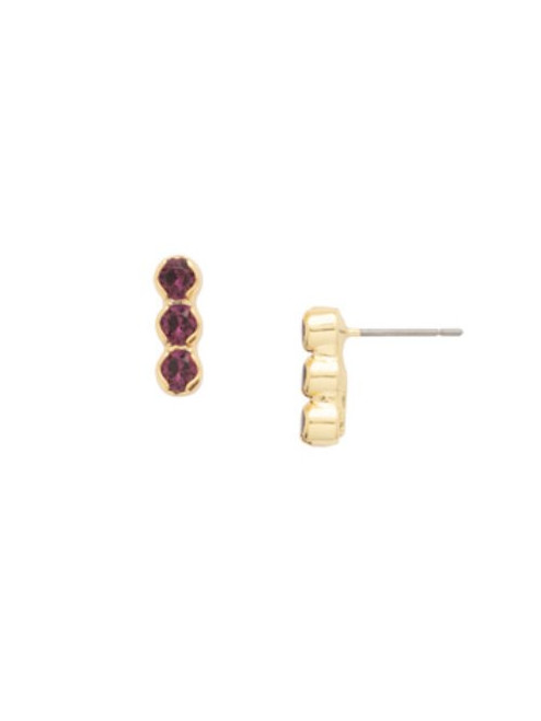 Sorrelli MERLOT - Patrice Stud Earrings ~ EEZ21BGMRL | Adare's Boutique