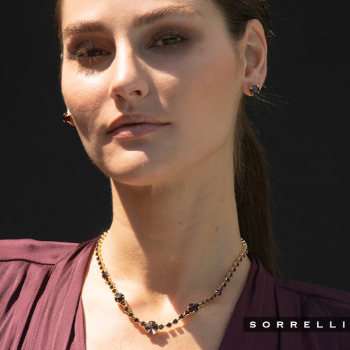 Sorrelli MERLOT - Simple Stud Earrings ~ EFC99BGMRL | Adare's Boutique