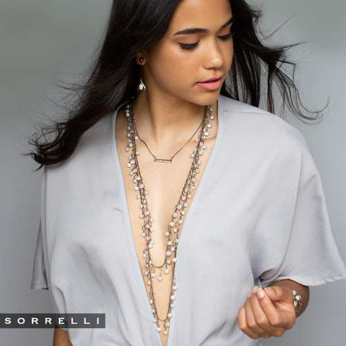 Sorrelli Elana Polished Pearl Classic Necklace ~ NEC12ASPLP|Adare's Boutique