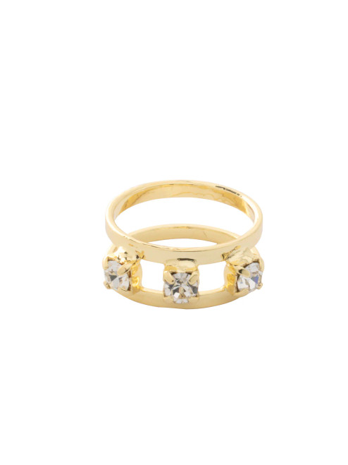 Sorrelli CRYSTAL- Aerie Stacked Ring ~ RFM6BGCRY | Adare's Boutique