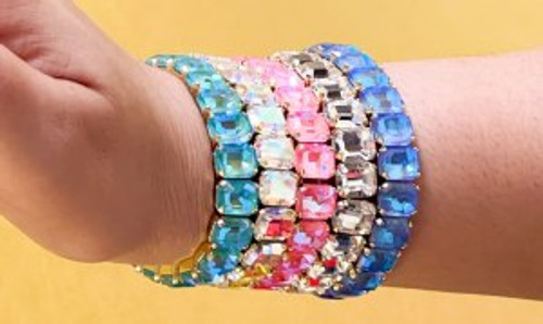 Sorrelli CRYSTAL - Octavia Stretch Bracelet ~ BFM30BGCRY | Adare's Boutique