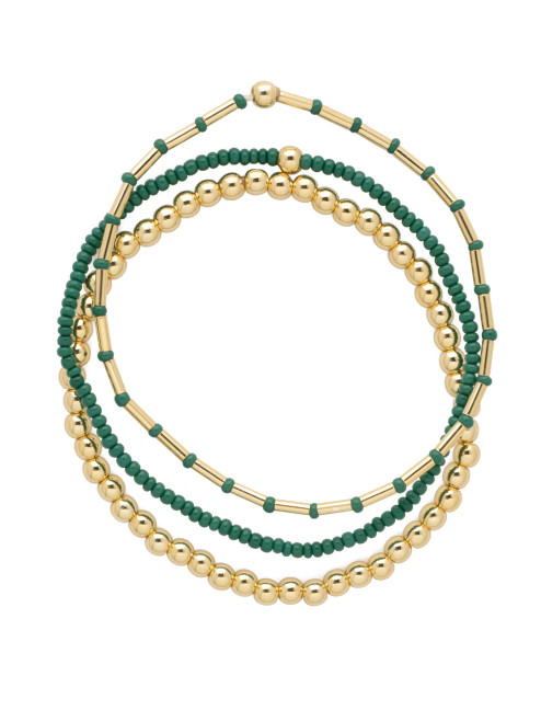 Sorrelli GREEN APPLE- Trina Stretch Bracelet Set ~ BFM5BGGA | Adare's Boutique