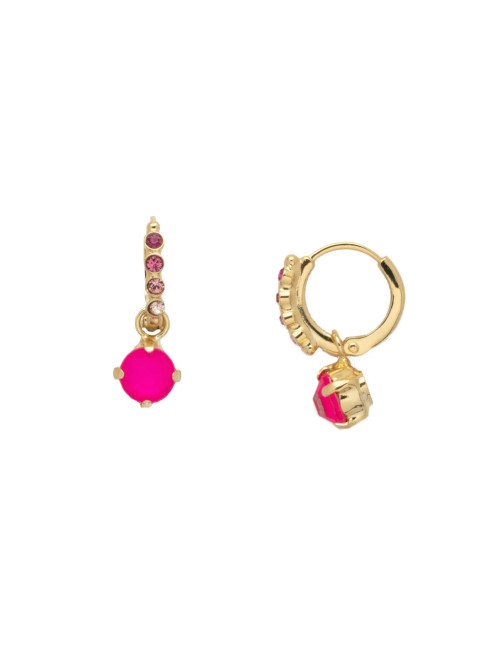 Sorrelli BIG FLIRT - Crystal Stud Embellished Huggie Hoop Earrings ~ EFN7BGBFL | Adare's Boutique