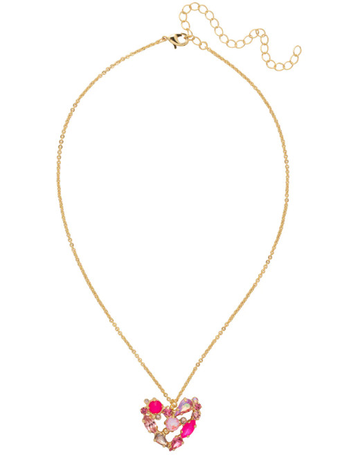 Sorrelli BIG FLIRT - Crystal Heart Pendant Necklace ~ NFN14BGBFL | Adare's Boutique