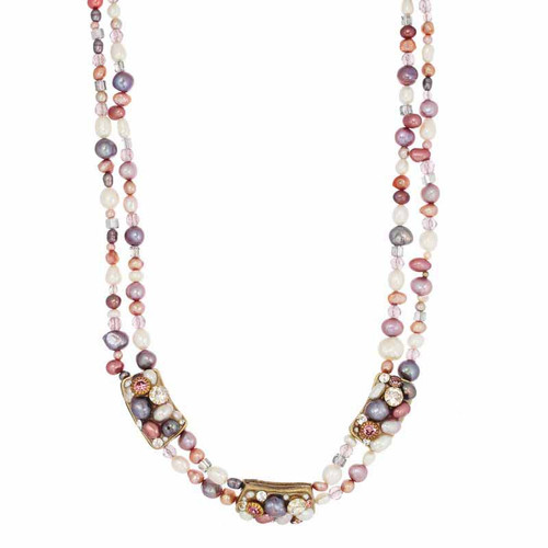 Michal Golan CONSTELLATION - Triple Pendant on Beaded Chain Necklace ~ N3636 |Adare's Boutique